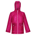 Duchess Pink - Front - Regatta Childrens-Kids Hallow Animal Print Hooded Raincoat