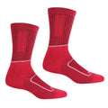 Cherry Pink-White - Front - Regatta Womens-Ladies Samaris 2 Season Boot Socks