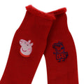 Red - Back - Regatta Childrens-Kids Peppa Pig Boot Socks (Pack of 2)
