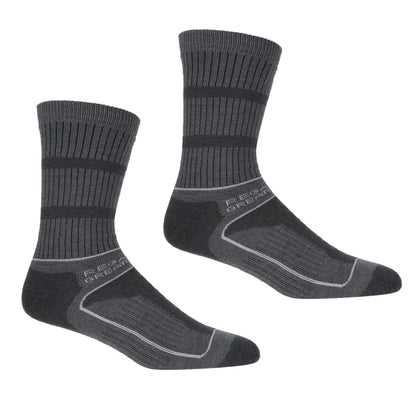 Briar Grey-Light Steel - Front - Regatta Womens-Ladies Samaris 3 Season Boot Socks