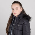 Black - Close up - Dare 2B Girls Striking Hooded Parka