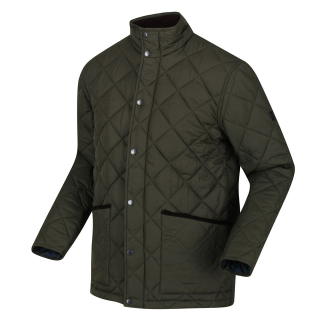 Dark Khaki - Lifestyle - Regatta Mens Londyn Quilted Insulated Jacket