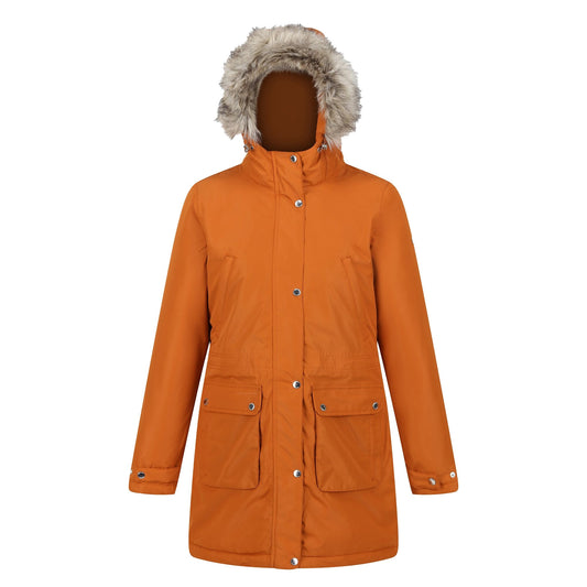 Burnt Copper - Front - Regatta Womens-Ladies Voltera Heated Waterproof Jacket