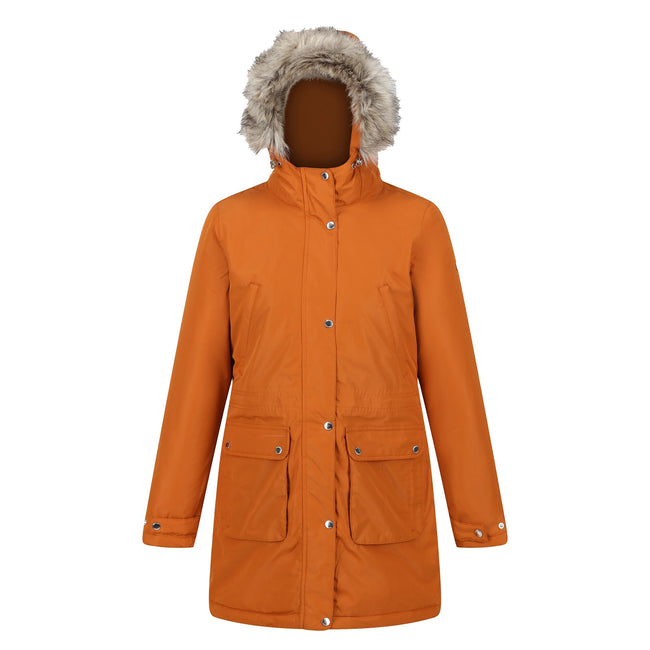Burnt Copper - Front - Regatta Womens-Ladies Voltera Heated Waterproof Jacket