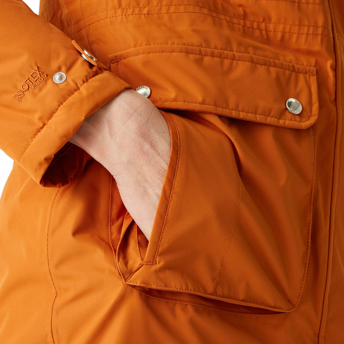 Burnt Copper - Side - Regatta Womens-Ladies Voltera Heated Waterproof Jacket