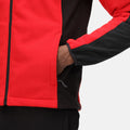 Classic Red - Close up - Regatta Mens Broadstone Full Zip Fleece Jacket