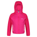 Pink Fusion - Side - Regatta Childrens-Kids Kielder V Hybrid Insulated Jacket
