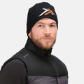 Black-Magma Orange - Side - Regatta Mens Waterproof Beanie