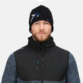 Black-Petrol Blue - Side - Regatta Mens Waterproof Beanie