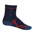 Navy-Amber Glow - Front - Regatta Great Outdoors Childrens-Kids 2 Season Coolmax Trek & Trail Socks