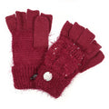 Raspberry Radience - Front - Regatta Girls Heddie Lux Knitted Winter Gloves