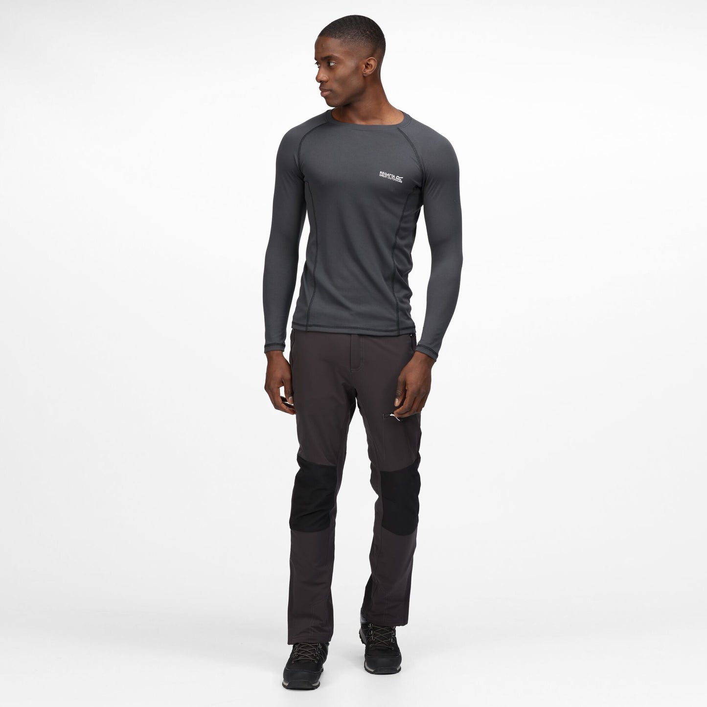 Ash-Black - Back - Regatta Mens Questra III Trousers