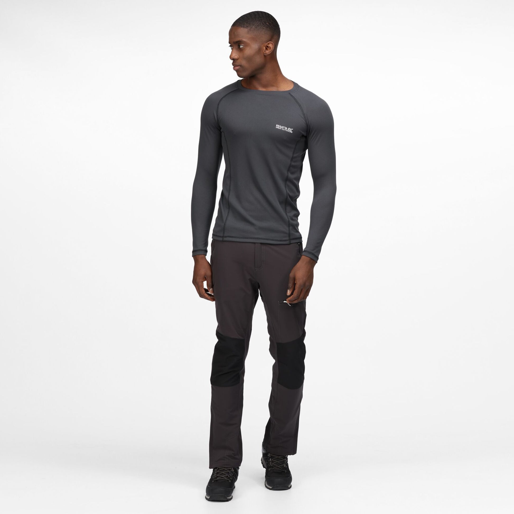 Ash-Black - Back - Regatta Mens Questra III Trousers