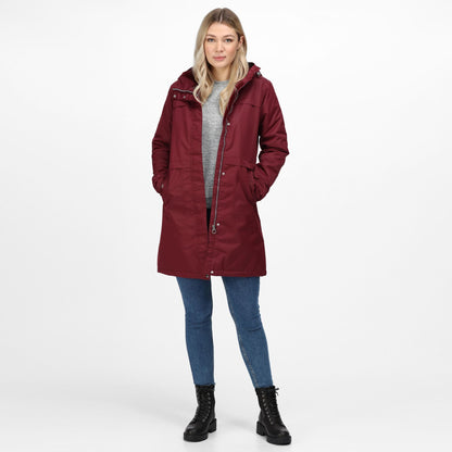 Claret Red - Lifestyle - Regatta Womens-Ladies Remina Insulated Waterproof Jacket