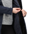 Navy - Close up - Regatta Womens-Ladies Remina Insulated Waterproof Jacket