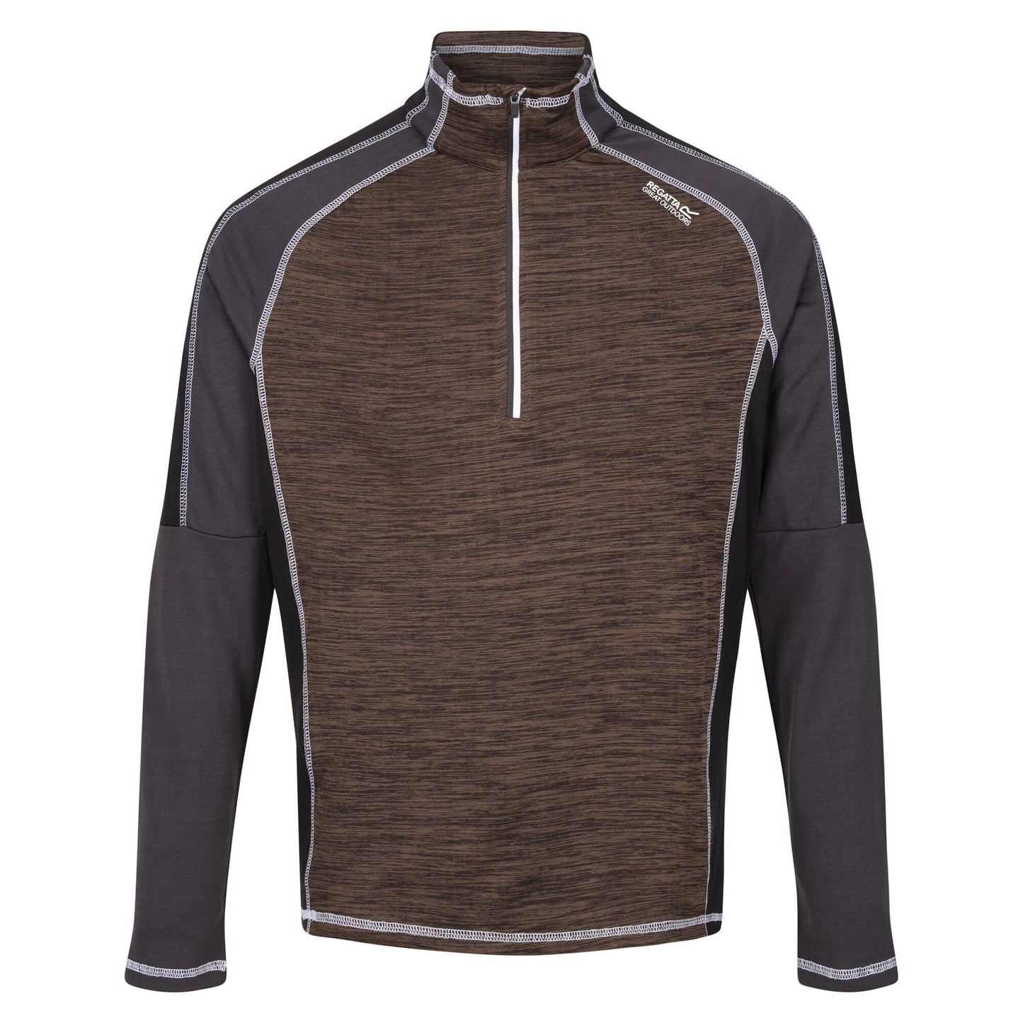Crocodile-Ash - Front - Regatta Mens Hepley Fleece