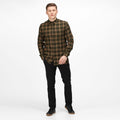 Dark Khaki - Back - Regatta Mens Lance Checked Shirt