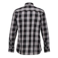 Dark Grey-Black - Back - Regatta Mens Lance Checked Shirt