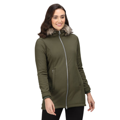 Dark Khaki - Front - Regatta Womens-Ladies Sunaree Softshell Jacket