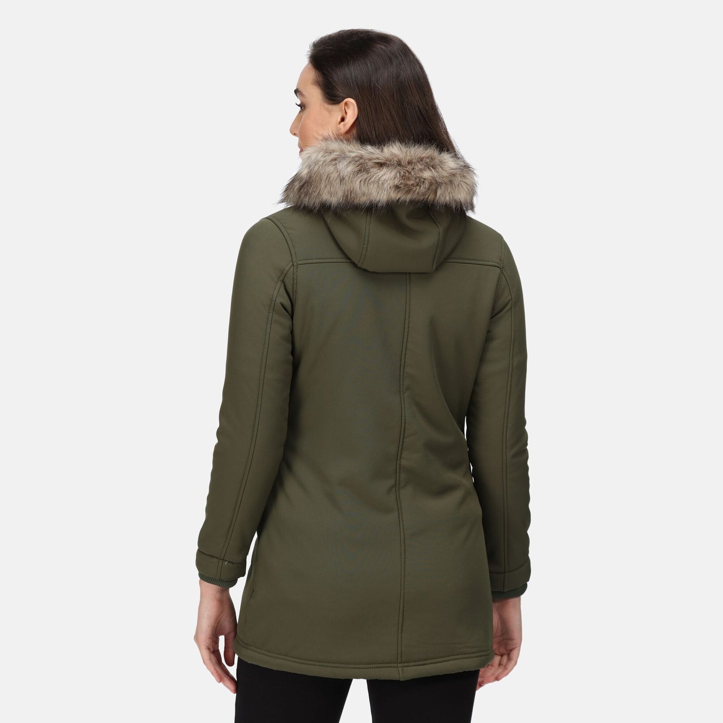 Dark Khaki - Side - Regatta Womens-Ladies Sunaree Softshell Jacket