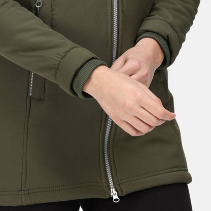 Dark Khaki - Pack Shot - Regatta Womens-Ladies Sunaree Softshell Jacket
