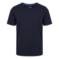 White-Navy-Blue-Black-Heather Grey - Side - Regatta Mens Essentials T-Shirt (Pack of 5)