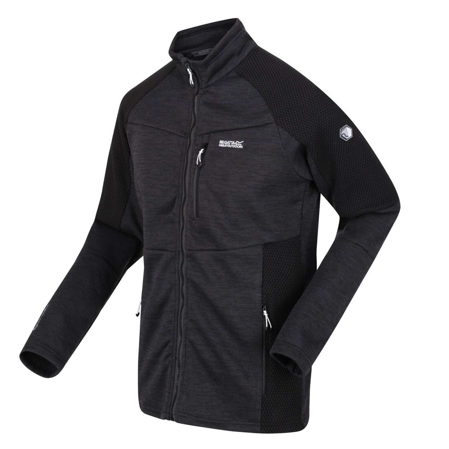 Ash-Black - Pack Shot - Regatta Mens Farson Soft Shell Jacket