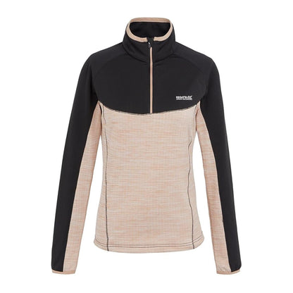 Black-Warm Taupe Marl - Front - Regatta Womens-Ladies Hepley Fleece