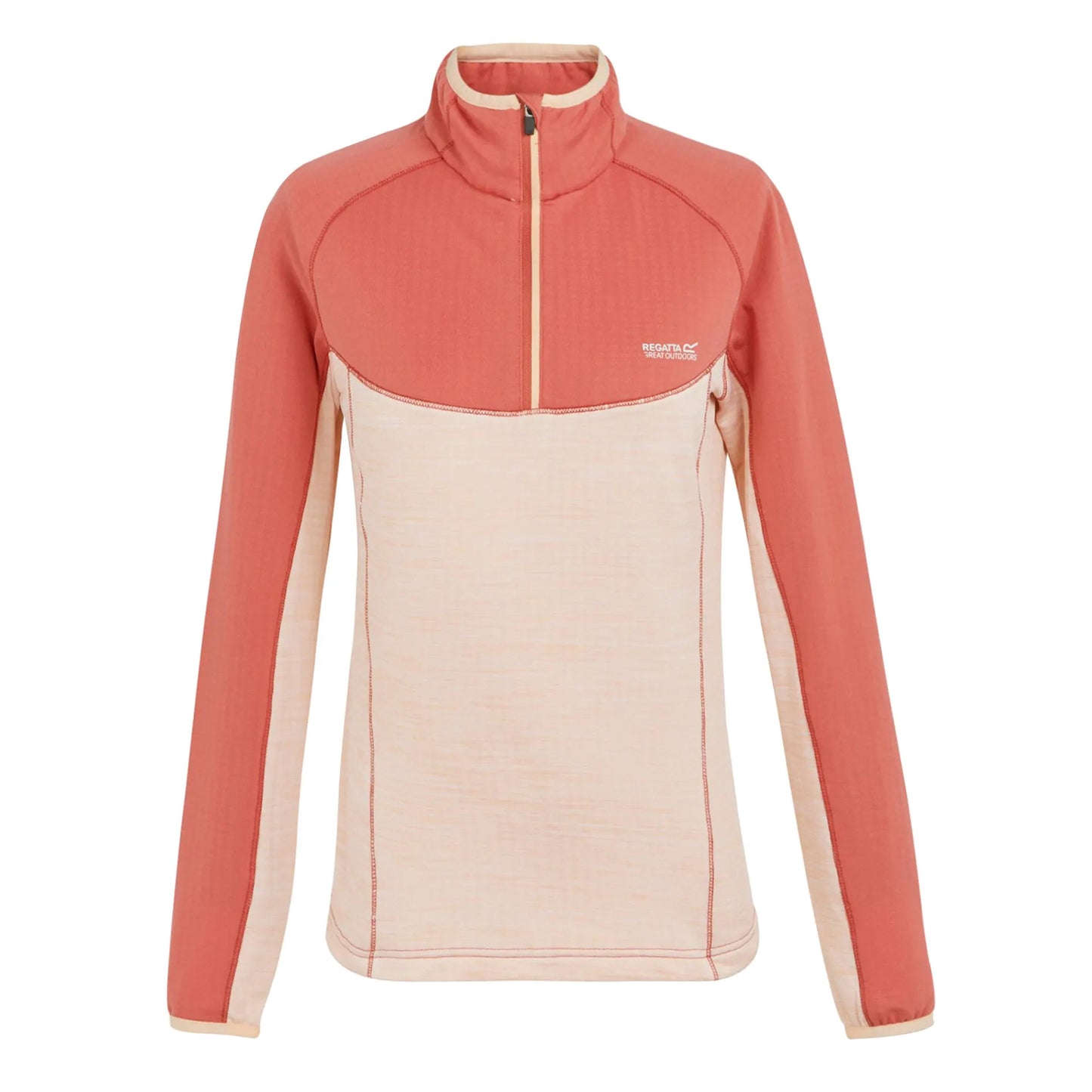Mineral Red-Peach Parfait Marl - Front - Regatta Womens-Ladies Hepley Fleece