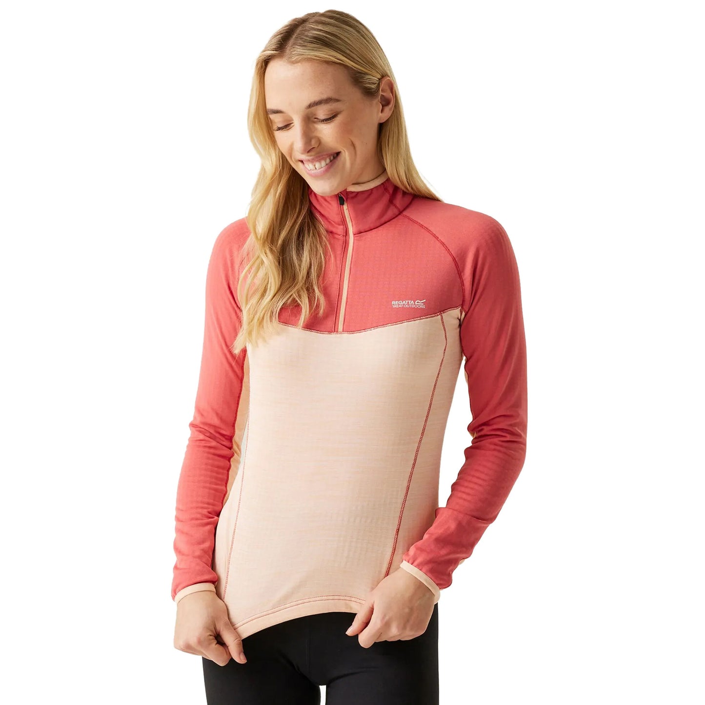 Mineral Red-Peach Parfait Marl - Side - Regatta Womens-Ladies Hepley Fleece
