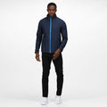 Navy-French Blue - Side - Regatta Mens Eco Ablaze Soft Shell Jacket