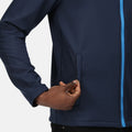 Navy-French Blue - Close up - Regatta Mens Eco Ablaze Soft Shell Jacket