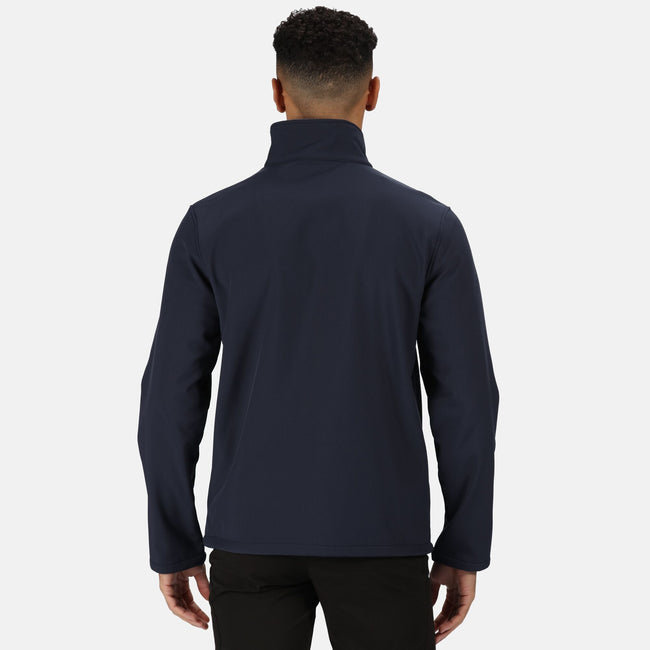 Navy - Side - Regatta Mens Cera V Wind Resistant Soft Shell Jacket