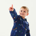 Royal Blue - Back - Regatta Childrens-Kids Muddy Puddle Peppa Pig Hooded Waterproof Jacket