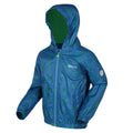 Oxford Blue - Side - Regatta Childrens-Kids Muddy Puddle Peppa Pig Hooded Waterproof Jacket