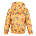 Glowlight Yellow - Side - Regatta Childrens-Kids Muddy Puddle Peppa Pig Floral Hooded Waterproof Jacket
