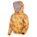 Glowlight Yellow - Lifestyle - Regatta Childrens-Kids Muddy Puddle Peppa Pig Floral Hooded Waterproof Jacket