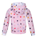 Light Pink - Side - Regatta Childrens-Kids Peppa Pig Polka Dot Hooded Waterproof Jacket