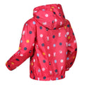 Blush Red - Side - Regatta Childrens-Kids Peppa Pig Polka Dot Hooded Waterproof Jacket