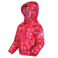 Blush Red - Lifestyle - Regatta Childrens-Kids Peppa Pig Polka Dot Hooded Waterproof Jacket