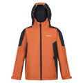 Burnt Copper-Black - Front - Regatta Childrens-Kids Hurdle IV Insulated Waterproof Jacket