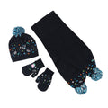 Navy - Front - Regatta Pom Pom Knitted Peppa Pig Hat Gloves And Scarf Set