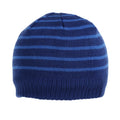 New Royal - Back - Regatta Childrens-Kids Tarley Fleece Lined Stripe Beanie