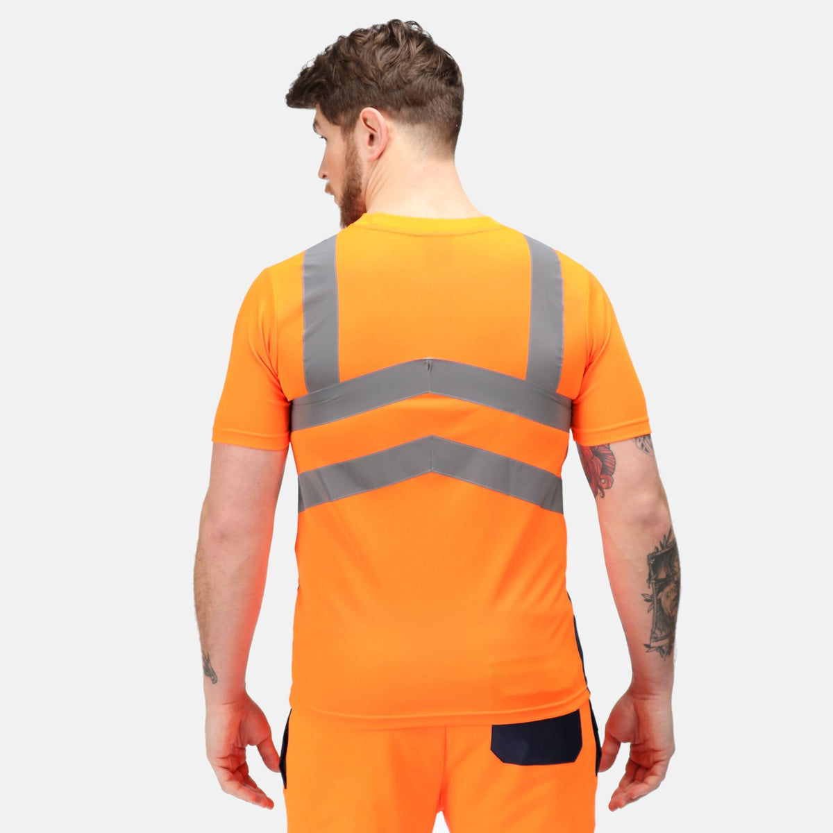 Orange-Navy - Lifestyle - Regatta Professional Mens High-Vis Short-Sleeved T-Shirt