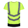 Yellow-Navy - Front - Regatta Mens Pro High-Vis Short-Sleeved T-Shirt