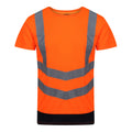 Orange-Navy - Front - Regatta Mens Pro High-Vis Short-Sleeved T-Shirt