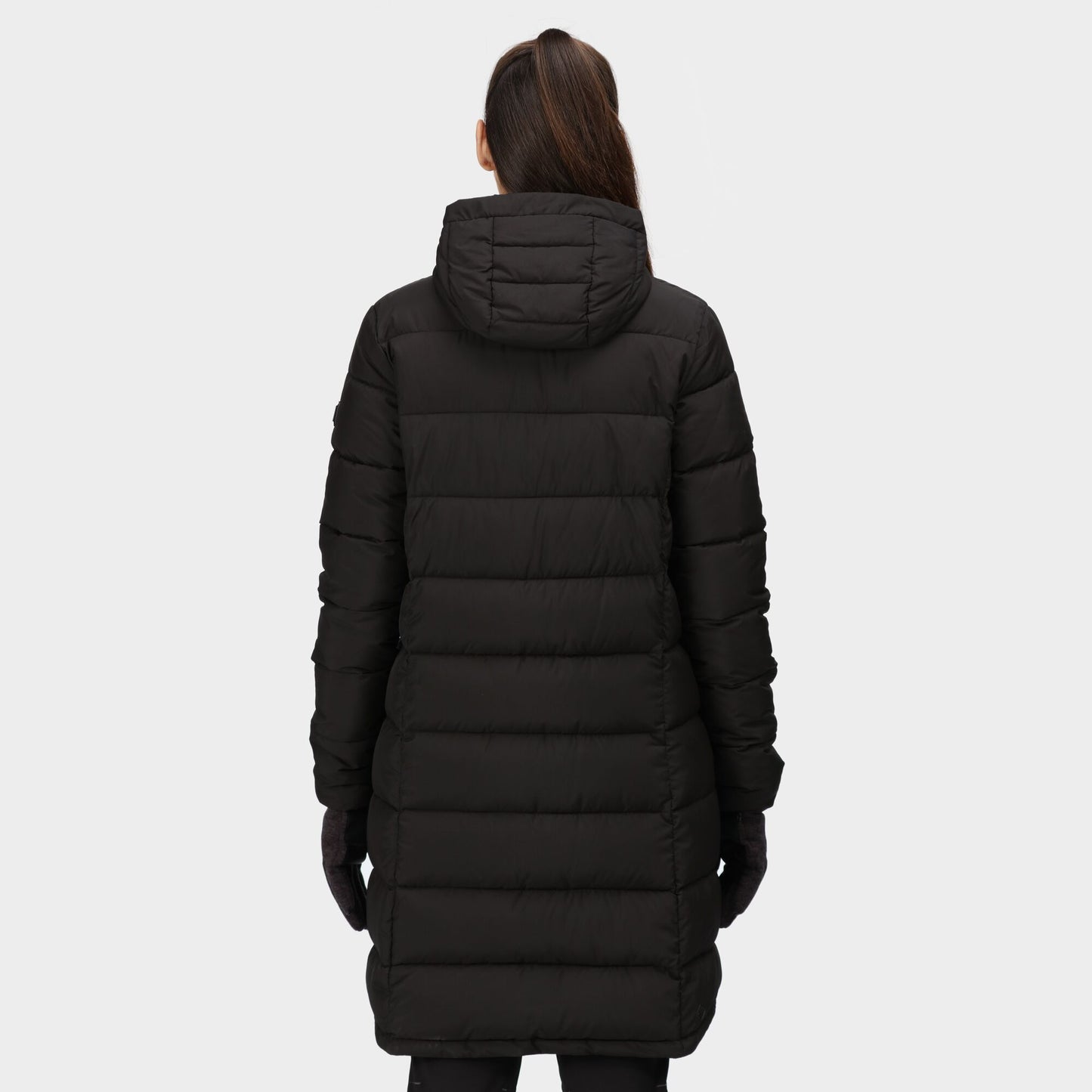 Black - Side - Regatta Womens-Ladies Pandia Insulated Parka