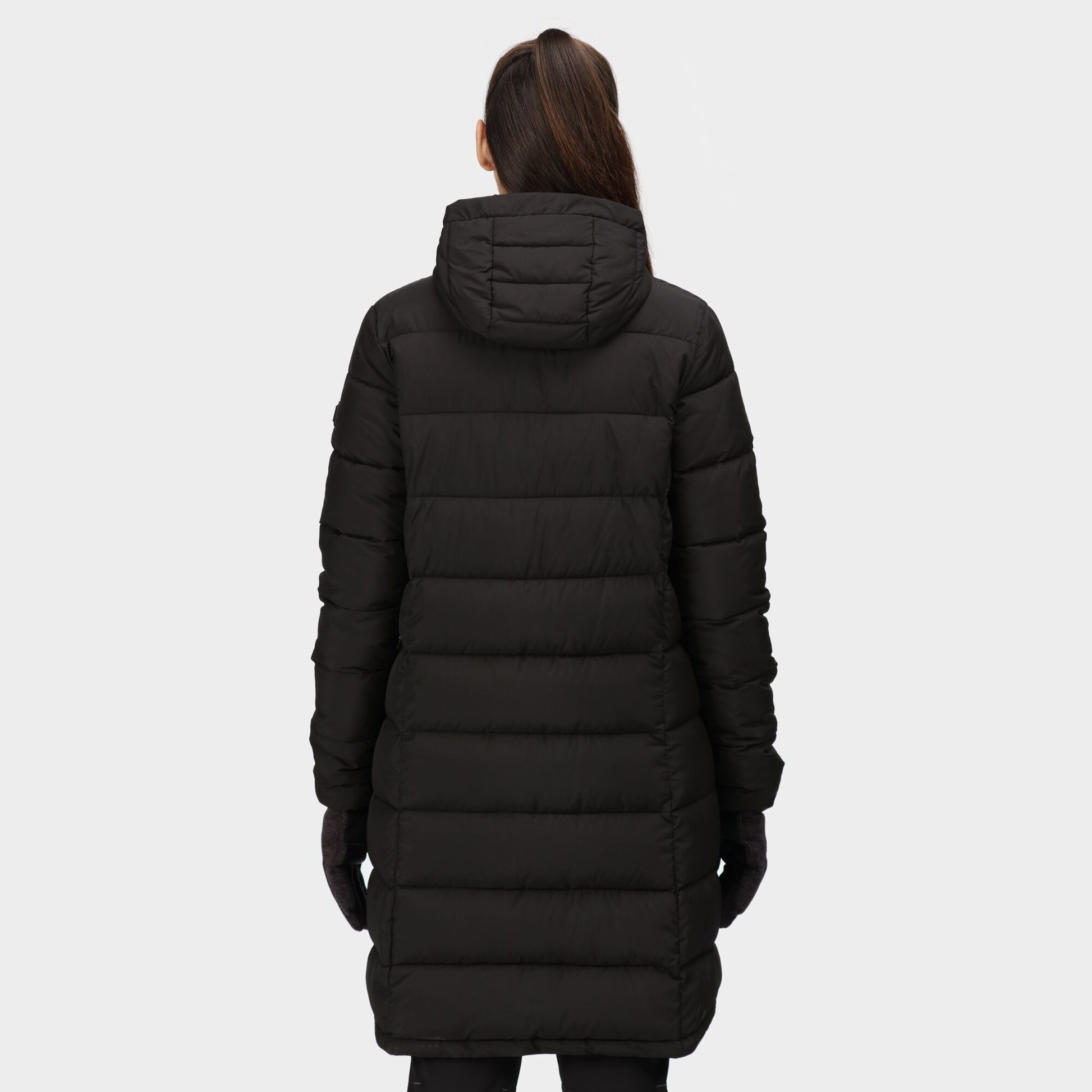 Black - Side - Regatta Womens-Ladies Pandia Insulated Parka