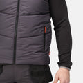 Iron-Black - Close up - Regatta Professional Mens Insulated Body Warmer