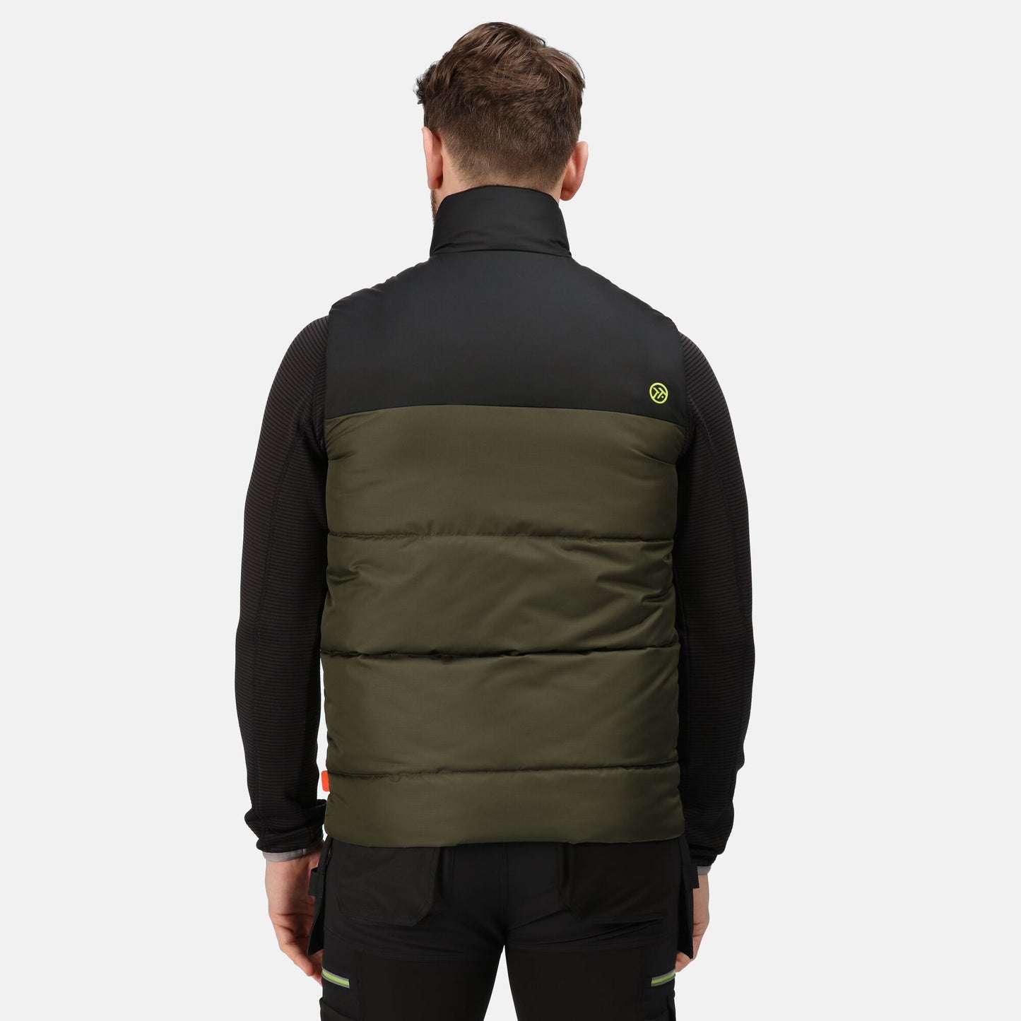 Dark Khaki-Black - Side - Regatta Professional Mens Insulated Body Warmer